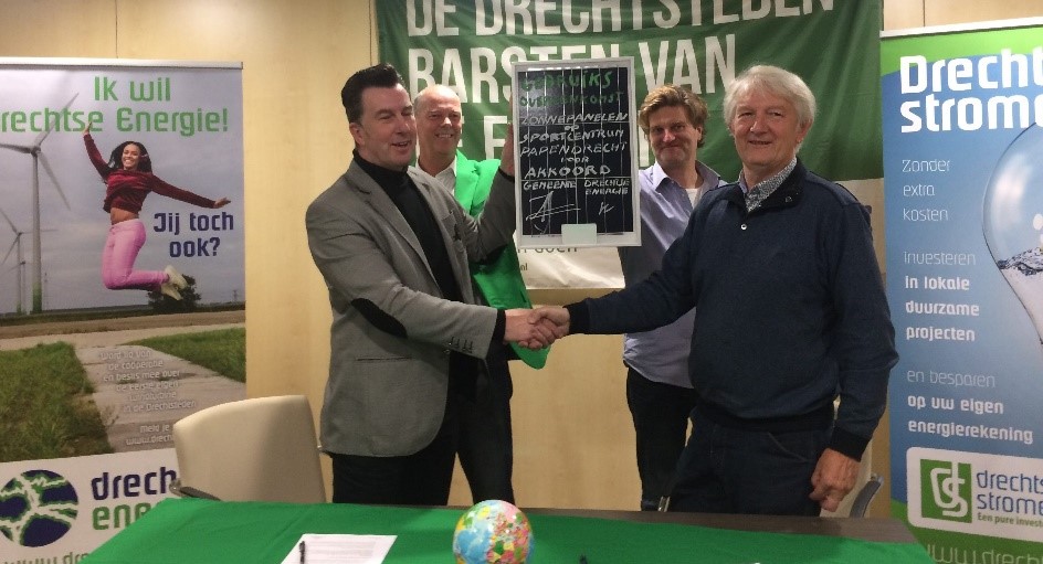 SAMENWERKING DRECHTSE ENERGIE EN PAPENDRECHT NU OFFICIEEL BEKRACHTIGD